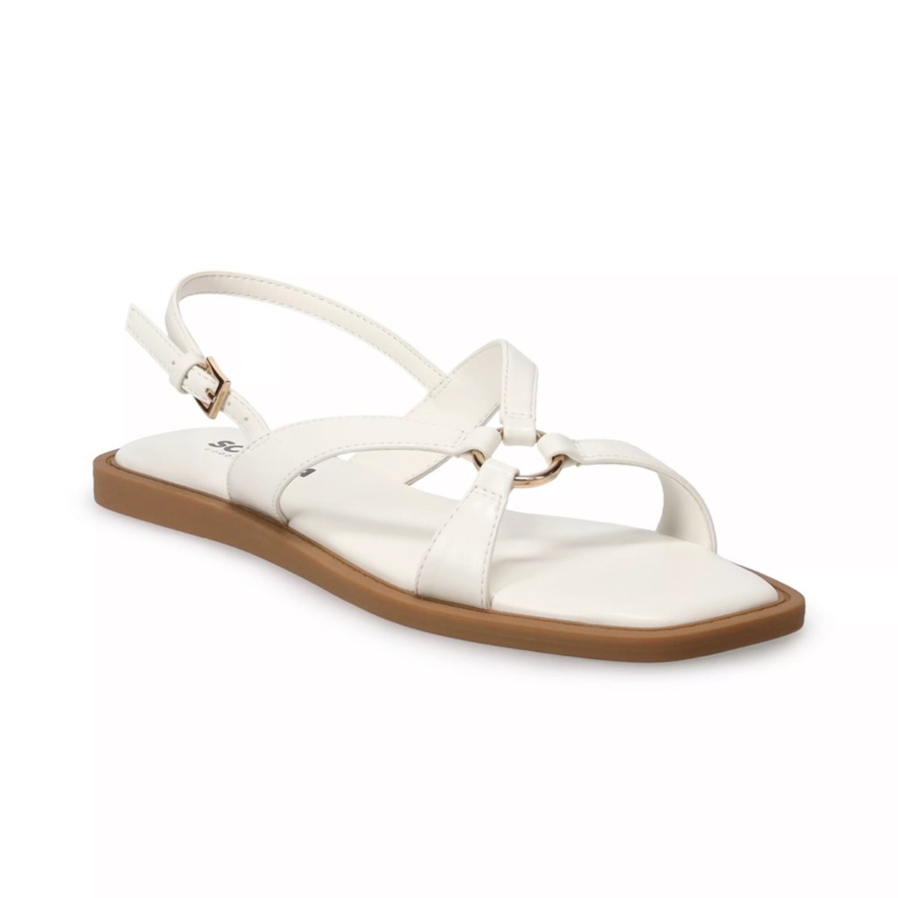 Chic White Slingback Sandals